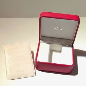 OMEGA Speedmaster Watch Box with White Certificate Card Holder- BOX ONLY